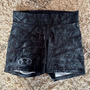 Hurley Women's Black Graphic Athletic Shorts